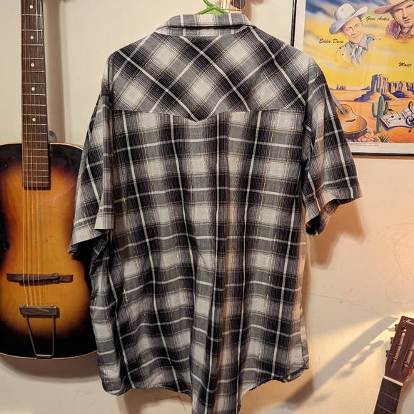 Men's Short Sleeve Pearl Snap Shirt - XXL - Picture 4 of 4